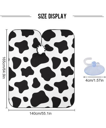 Waterproof Barber Cape - Cow & Cheetah Haircut Bib for Men & Women | Unisex Hair Cutting Cape | Perfect for Professional & Home Use - Buy Online on GoSupps.com
