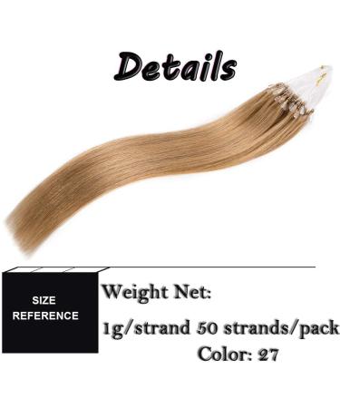 SEGO Microring Hair Extensions - 50g Remy Human Hair 40cm 50 Strands Honeyblond#27 - International Shipping Available - Buy Online on GoSupps.com