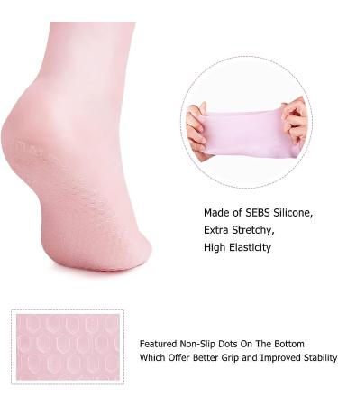 Moisturizing Aloe Silicone Gel Socks for Repairing Cracked Heels and Rough Skin - Women's Foot Spa Pedicure Socks - Buy Online on GoSupps.com