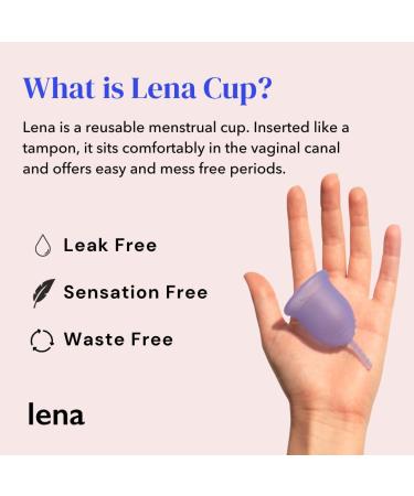 Lena Menstrual Cups | Reusable Beginner Period Cup | 12h Wear | Tampons Pads and Period Discs Alternative | Feminine Hygiene Care (Purple and Turquoise Small and Large) 2-pack Classic Purple and Turquoise - Buy Online on GoSupps.com
