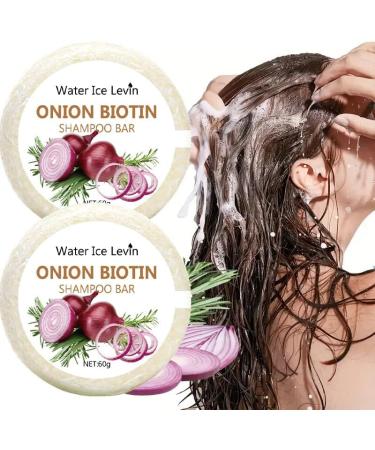  VAWSVOCS Onion Shampoo Soap 60g Solid Shampoo Soft Lather Frizz Control Purifying and Nourishing Conditioner for Adults and Men - Buy Online on GoSupps.com