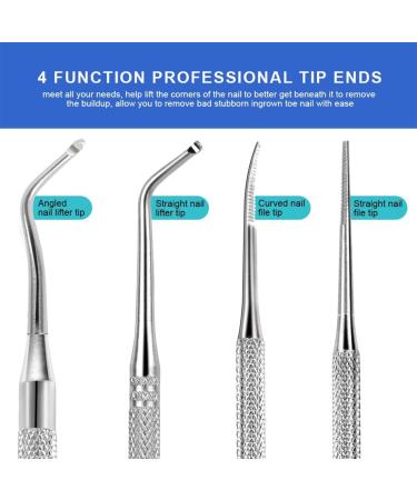 Set of 4 Ingrown Toenails Set Ingrown Toenails File & Lifter Kit Ingrown Toenails Toenails Toenails Tool Stainless Steel Professional Manicure & Pedicure Nail Care Set - Buy Online on GoSupps.com