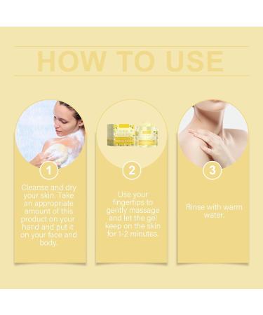 homomdy Lemon Vitamin C Body Scrub Exfoliating Gel for Deeply Cleansing Dead Skin and Blackheads Moisturizing Brightening and Whitening with Refreshing Lemon Scent Minimizes Pores 1pcs - Buy Online on GoSupps.com