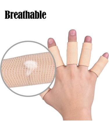 Luniquz Finger Sleeves & Thumb Splint Brace for Arthritis & Trigger Finger - Pain Relief & Support for Sports - Beige - Buy Online on GoSupps.com