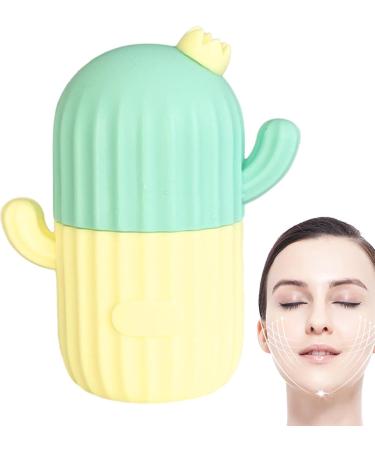 Silicone Face Ice Molds | Cactus Shaped Ice Cube Molder | Reusable Ice Facial Cooling Cube | Ice Cube Cactus Shaped Cold Roller Ice Cube Roller for Facial Reliefs Cold Roller for Skin Care Supplies Yellow Blue - Buy Online on GoSupps.com