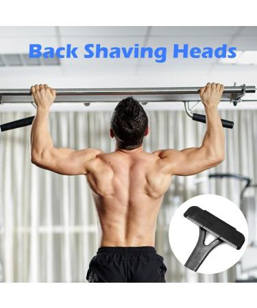 Zinueen Back Hair Remover - Foldable 45.5cm Razor Apparatus | Pain-Free DIY Shaving with 5 Double-Edged Refill Blades (Black) - Buy Online on GoSupps.com