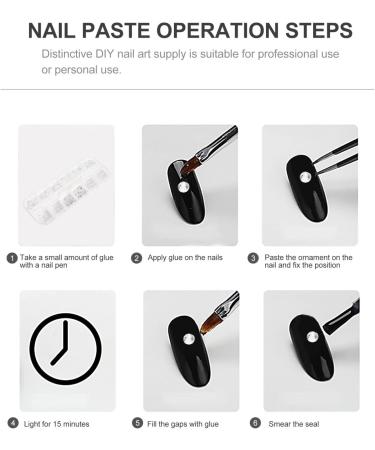 EXCEART 1 Set Makeup Rhinestone Rhinestones Nail Accessories Manicure Tools Nail Patches Diy Manicure Supply Nail Jewelry Decor Manicure Decors White Wooden Rhinestone Nails Acrylic 3d 12.5X0.8cm White - Buy Online on GoSupps.com