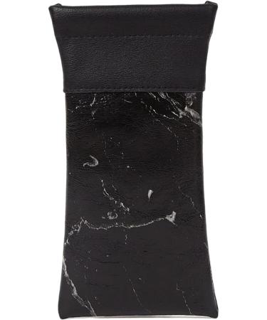 Facynde Sunglasses Pocket Case - Water-Repellent PU Leather with Marble Design | Soft Bag for Men & Women - Stylish Black Glasses Case - Buy Online on GoSupps.com