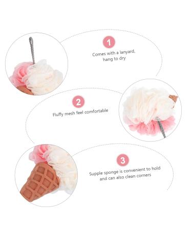 Buy 1pc Ice Cream Bath Ball Mesh Scrubber - Soft Bath Sponge & Loofah for Spa & Shower | International Shipping Available - Buy Online on GoSupps.com