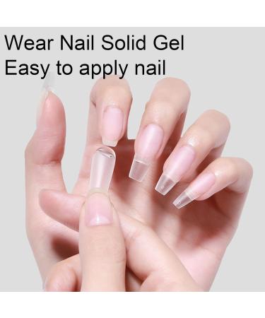 Solid Nail Gel - Nail Extension Gel Portable Nail Tips Solid Gel Press on Nails Solid Glue Gel for Fake Nails Curing Needed Home Use Kshsaa - Buy Online on GoSupps.com
