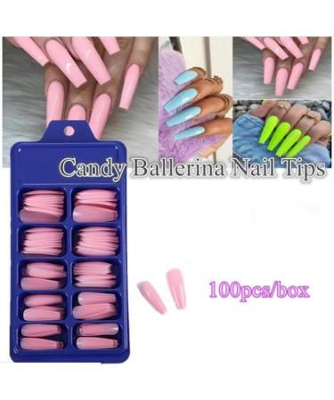 Buy STTOCE Acrylic Coffin Nail Tips - 10 Sizes Long Ballerina False Nails for DIY Nail Art & Salons - Buy Online on GoSupps.com