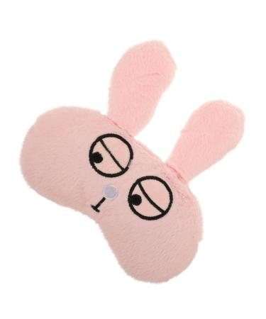 Beaupretty 1pc Blindfold Mask Pink Plush to Sleep