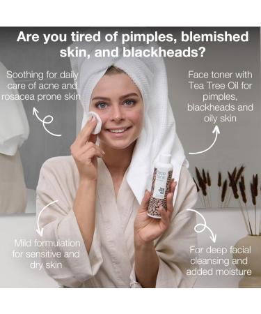 Face Tonic with Lemon Myrtle 150ml - Alcohol Free face Tonic with Tea Tree Oil - Cleanser for Blemishes Spots pimples and Acne Prone Skin Natural & Pharmaceutical Grade Australian Tea Tree Oil - Buy Online on GoSupps.com