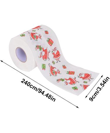 Merry Christmas Toilet Paper - 2/5 Rolls Christmas Toilet Paper Roll Santa Holiday Toilet Paper Fun Tissue Napkin Prank Novelty Colored Toilet Paper Santa Printed Paper Towels Gift - Buy Online on GoSupps.com