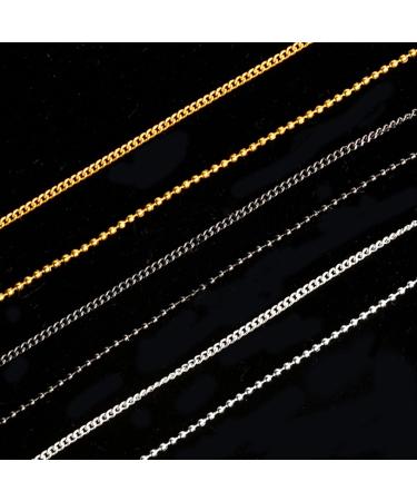 NICENEEDED 12 Strips Metal Nail Art Chains Black Silver White Nail Jewelry Chains Alloy Nail Chains Punk Nail Charms Nail Ornaments Nail Jewels Nail Art Studs for Manicure Decoration - Buy Online on GoSupps.com