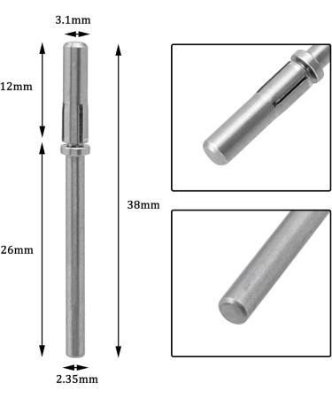 Bestgle Nail Cutter Bits Nail Cutter Mandrel Mini Nail Cutter Attachments 2 Pieces Drilling Mandrel 3.1 mm Nail Pin Bit Manicure Tool Accessories Nail Pin Bit for Sanding Belt Silver - Buy Online on GoSupps.com