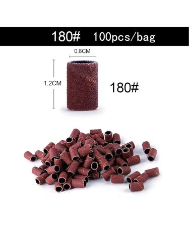 100 Pieces Sanding Bands for Acrylic Nails Manicure Pedicure Electric Drill Grit Sanding Polishing Triming Removing Armors Exfoliating (180#) - Buy Online on GoSupps.com