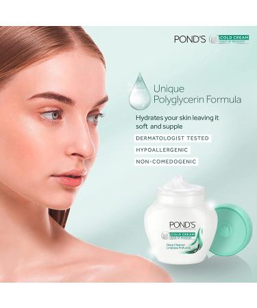 Pond's 9.5 oz Cold Cream Cleanser - Moisturizing Deep Cleanser & Makeup Remover | International Shipping Available - Buy Online on GoSupps.com