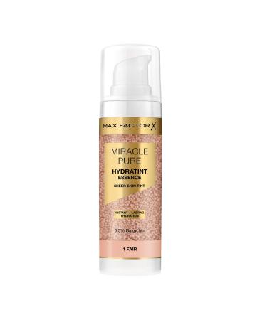 Max Factor Miracle Pure Hydratint Essence moisturizing makeup with light coverage 71 waterbased with microcapsule pigments 30 ml color 1 Fair