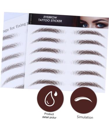 4pcs Eyebrow Stickers Waterproof Makeup Peel off Brow 6d Hair-like Eyebrows Stickers Transport Tool 21x15cm Brown - Buy Online on GoSupps.com
