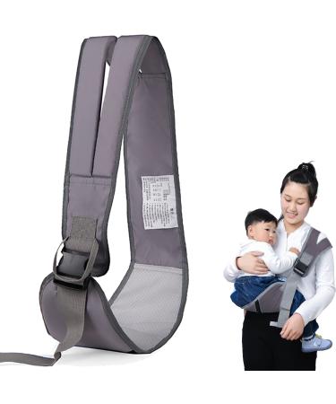 Baby Carrier Portable Ergonomic Baby Sling with Adjustable Comfortable Shoulder Straps Soft Anti-Slip Toddler Sling for Newborn Infant up to 55Lbs (Grey)