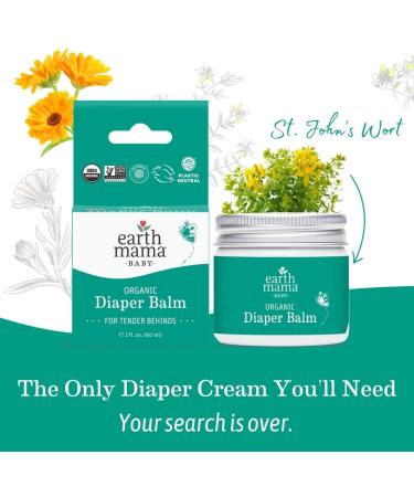 Earth Mama Organic Diaper Balm | 2-Pack Diaper Cream with Calendula for Baby | Multipurpose Skin Care Essentials - Buy Online on GoSupps.com