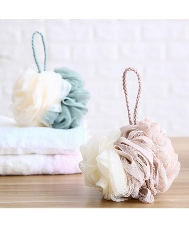 4x Baby Bathing Sponge Balls - Soft Shower Sponges Massage Bathing Accessories & Hooks - Buy Online on GoSupps.com