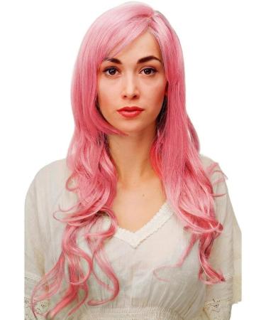 20 Pink Neon Wig - Long Wavy Hair for Costume Party, Cosplay & Fancy Dress | TRIXES Neon Pink Wig for Stag & Hen Dos - Buy Online on GoSupps.com