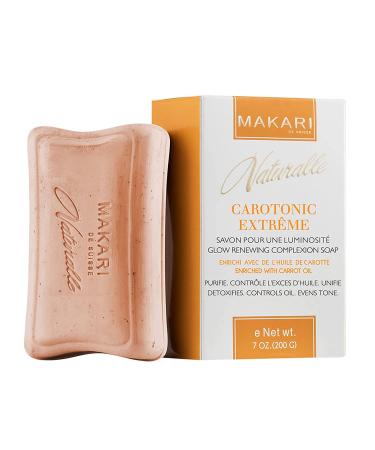 Makari Naturalle Carotonic Extreme Toning Soap (7oz) | Skin Brightening and Oil-Controlling Soap Bar | Helps Heal and Treat Acne | Promotes Even Skin Tone | For Combination  Oily  and Acne-Prone Skin