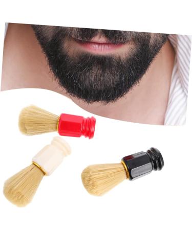 Minkissy 3 PCS Synthetic Beard Shaving Brush Set for Men | Manual Shaving & Barber Brushes | Ideal Facial Grooming Tool - Buy Online on GoSupps.com