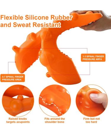 MSpebec Trigger Point Massager - Effective Massage Device for Neck & Shoulder Pain Relief | Orange Therapy Tool - Buy Online on GoSupps.com