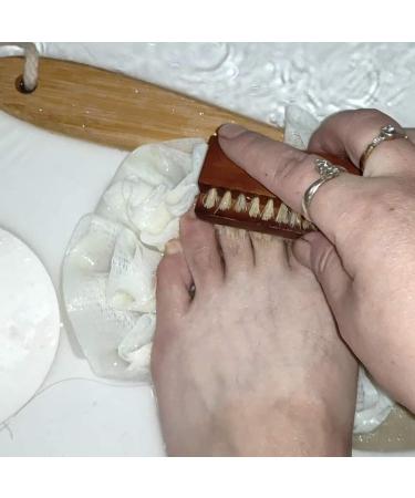 Coralpearl Wood Nail Brush Set - 4 Double-Sided Brushes with Natural Bristles for Fingernails & Toenails Cleaning | Rosewood Craftsman Brush & Scrubbing Tool - Buy Online on GoSupps.com