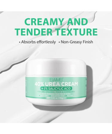 40% Urea Cream for Feet | Fast Relief for Cracked Dry Skin | Moisturizer with Salicylic Acid Tea Tree & Aloe Vera - 3.52 oz - Buy Online on GoSupps.com