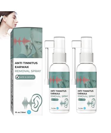 Hearing Restoration Spray Anti Tinnitus Earwax Removal Spray Earwax Cleaning Spray Tinnitus Spray for Ear (2PCS)
