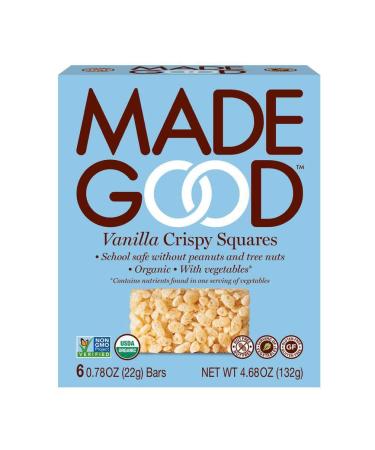 Made Good Crispy Squares, Vanilla, 4.68 Oz Vanilla 4.68 Ounce (Pack of 1)