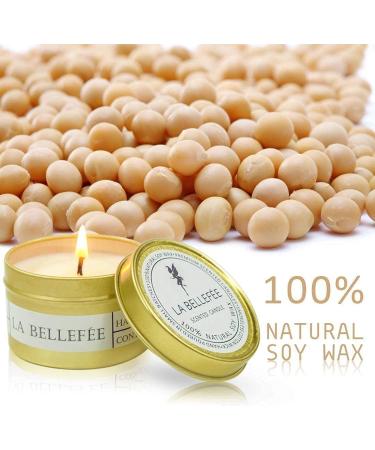 Scented Candles Gift Set for Mom | Seasalt & Sage, Lavender & Vanilla, Lemongrass & Bergamot | Mediterranean Amber Candle in Decorative Travel Tin - Buy Online on GoSupps.com