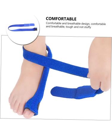 BESPORTBLE 3pcs Toe Strap Toe Splitter Set - Health Protective Separator Stretchy Stretcher - Blue Comfortable Cloth Toe Divider x3pcs - Buy Online on GoSupps.com