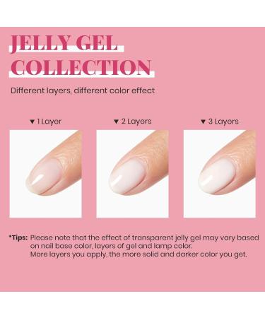 Vishine Neutral Gel Nail Polish 8ml Frosted White Milky Jelly Gel Polish Translucent Color Nail Gel Soak Off UV LED Nail Lamp Jelly Sheer Gel Polish Nail Art Gel E020 - Buy Online on GoSupps.com