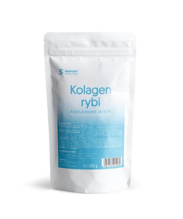 Hydrolyzed Fish Collagen - Natural - 200g Powder - Pure Composition - Supports Joints and Bones - INSPORT Nutrition
