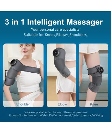 Heated Knee Pad for Pain Relief | Adjustable Heat & Vibration Massage Brace - International Shipping Available - Buy Online on GoSupps.com