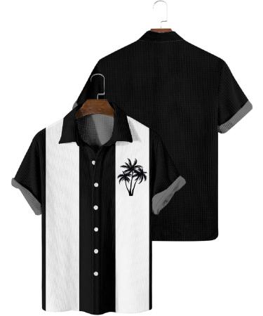 Hawaii Shirt Men - Oversized Tropical Button-Up Beach Shirt | Relaxed Fit 7XL Black | Perfect for Vacations & Leisure - Buy Online on GoSupps.com