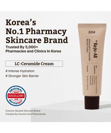 Dr. Reju-All Advanced PDRN Rejuvenating Cream Max + Advanced LC-Ceramide Barrier Cream - 99% Pure Salmon DNA PDRN Face Moisturizer - Patented Long Chain Ceramide Hydration - Korean Face Moisturizer - Buy Online on GoSupps.com