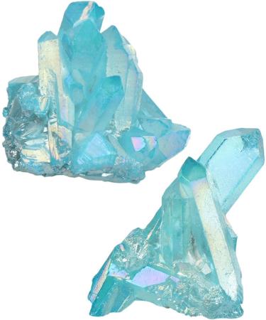 Gemstones and Crystals Colourful Aura Quartz Crystal Cluster Lucky Charm Natural Specimen Reiki Stone Electroplating Coated Natural Stone ERTEYIN - Buy Online on GoSupps.com