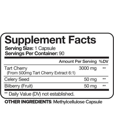 Nutrivein Tart Cherry Ultra Strength 3000mg - 90 Vegan Capsules | Premium Antioxidant & Joint Support - Buy Online on GoSupps.com
