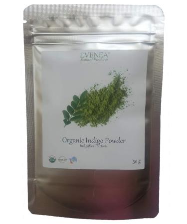 Organic Indigo Leaf Powder from India - Pure and Premium Quality (50g) 50 g (Pack of 1)