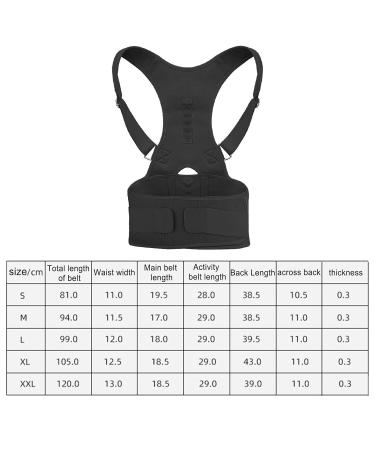 Posture Corrector Brace | Adjustable Back Support & Shoulder Straightener | Orthopedic Full Back Support for Men & Women - Black XL - Buy Online on GoSupps.com