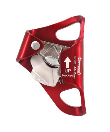 NewDoar Rock Climbing Chest Ascender Abdominal for Vertical Rope Climbing CE Certified Rope Clamp for 813MM Rope Red
