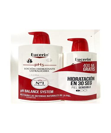 Eucerin Family Pack 1000 ml + 400 ml gift set ultra-light moisturizing lotion.