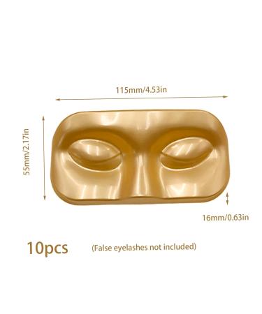 10Pcs Face-Shaped Eyelash Trays - Portable PVC Packaging Box for False Eyelashes | Gold Lash Holder - Buy Online on GoSupps.com