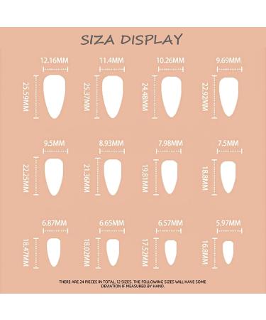 24PCS Press on Nails - Full Cover Long False Nails - French Tip False Nails Fake Nails Short with Glue - Reusable Stick on Nails Tips Nails Easy to Use (Pink White Almond) - Buy Online on GoSupps.com